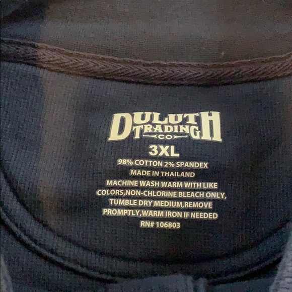 Duluth Trading Waffle Trim Fit Mock Neck Henley 2X - Picture 7 of 8